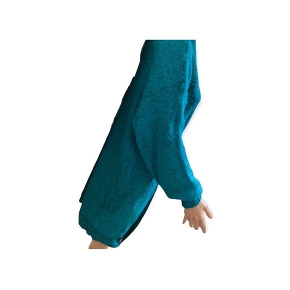 Vicki Wayne Teal Nubby Knit Open Front Cardigan PL - Picture 3 of 8